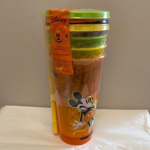 Zak! Mickey Mouse Halloween 4 Pack Tumbler Set with Straw